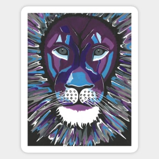 FIERCE Lion Painting Sticker